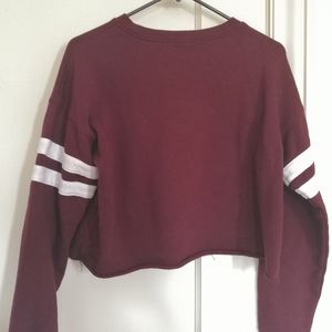 Forever 21 Maroon Cropped Shirt